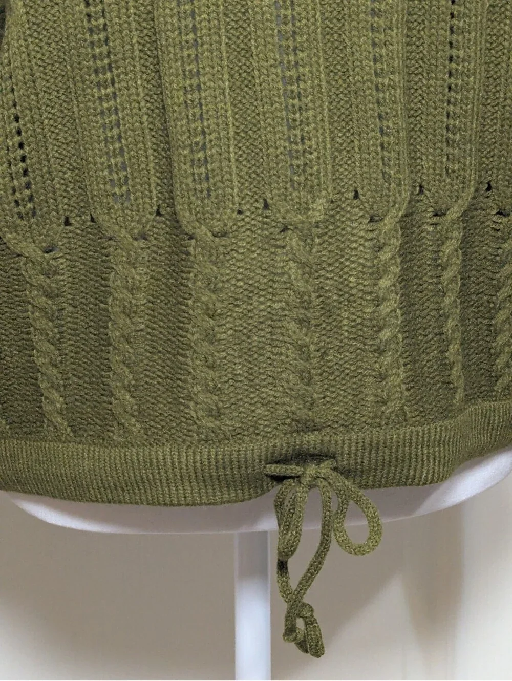 Workshop Knit Sweater Boho Olive Green Women's Size Medium Long Sleeve Pullover